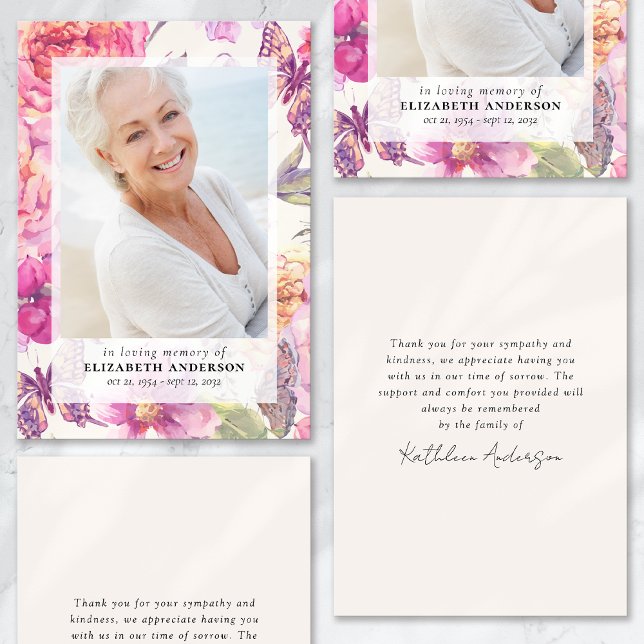 Carte de remerciement de condoléances à l'occasion (Créateur téléchargé)