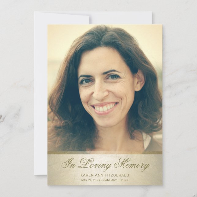 Carte de remerciement de condoléances élégante ave (Devant)