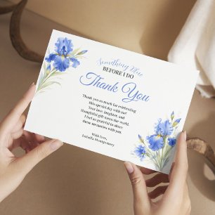 Carte de remerciement de fiançailles Something Blu