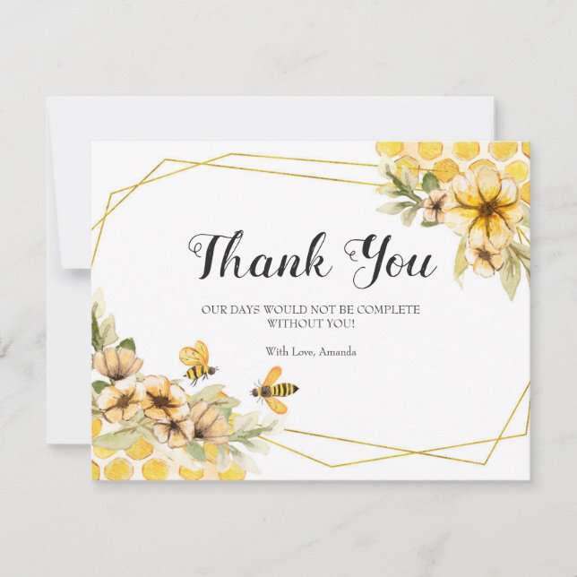 Carte de remerciement de fiançailles tournesol jau (Devant)