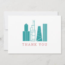 Carte de remerciement de la skyline de Chicago