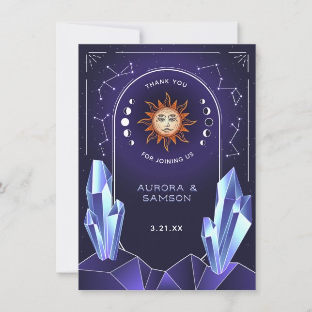 Carte de remerciement de l'événement Mystic Sun (Devant)