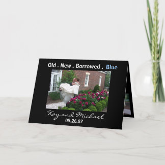 Carte de remerciement de mariage