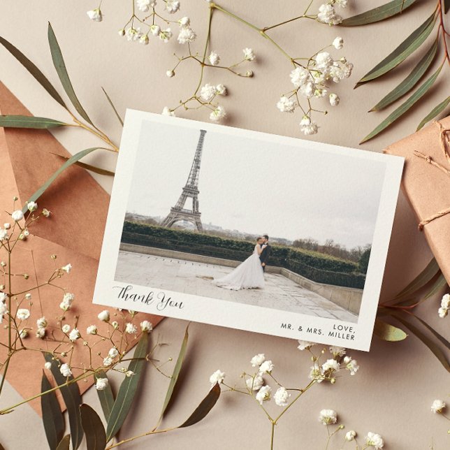 Carte de remerciement de mariage à calligraphie ph (Créateur téléchargé)