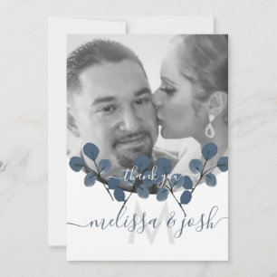 Carte de remerciement de mariage à l'aquarelle Euc