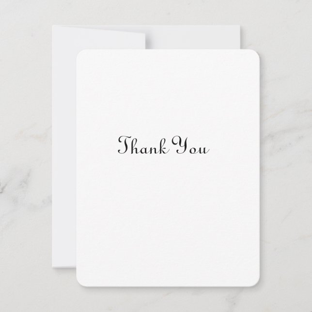 Carte de remerciement de mariage à l'écriture manu (Devant)