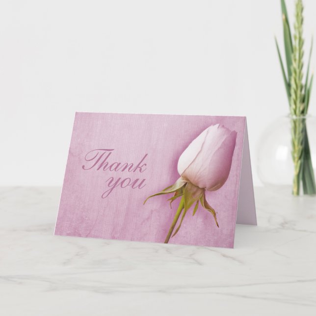 Carte de remerciement de mariage au paysage avec b (Devant)