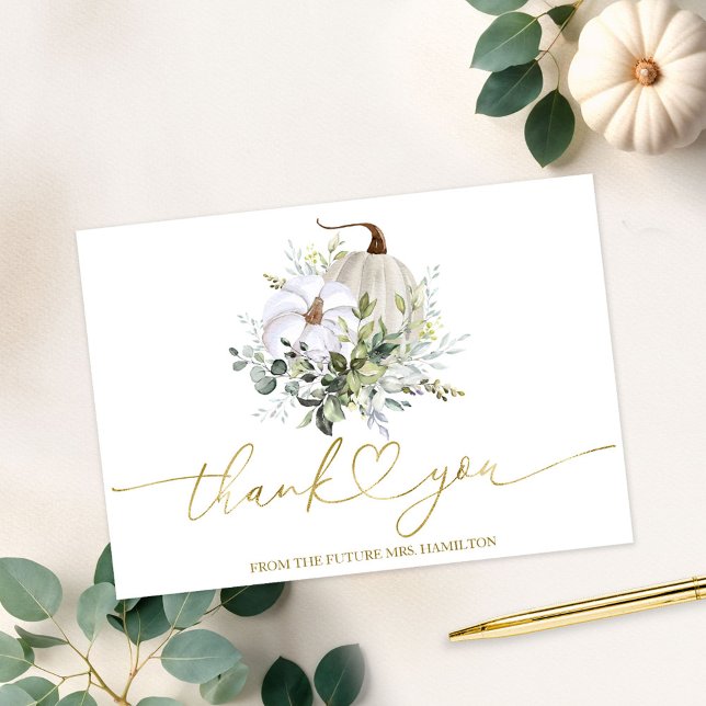 Carte de remerciement de mariage automnal avec cit (Créateur téléchargé)