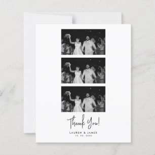 Carte de remerciement de mariage classique à budge
