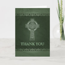 Carte de remerciement de mariage Croix celtique ir