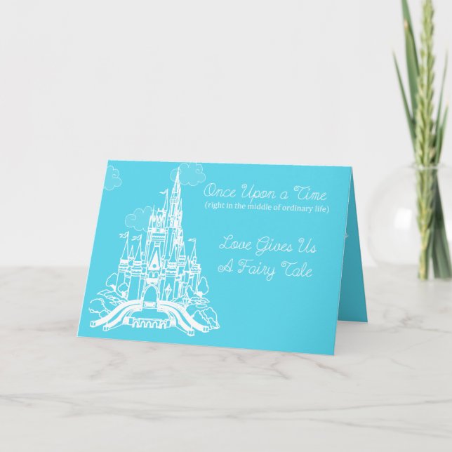 Carte de remerciement de mariage de conte de fée (Devant)