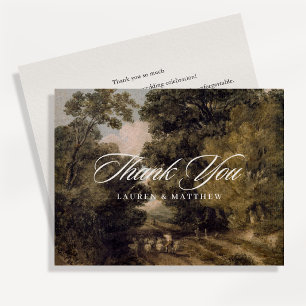 Carte de remerciement de mariage de paysage inspir