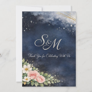 Carte de remerciement de mariage – Design élégant 