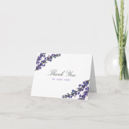 Carte de remerciement de mariage élégante lavande