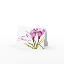 Carte de remerciement de mariage fleur pourpre de 