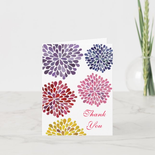 Carte de remerciement de mariage Fleurs de printem (Devant)