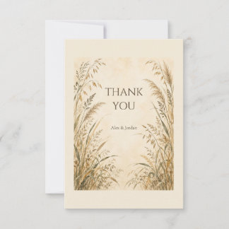 Carte de remerciement de mariage Harvest Light Aut