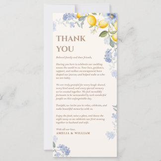 Carte de remerciement de mariage italienne La Dolc