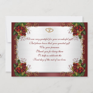 Carte de remerciement de mariage "Mariage d'hiver"
