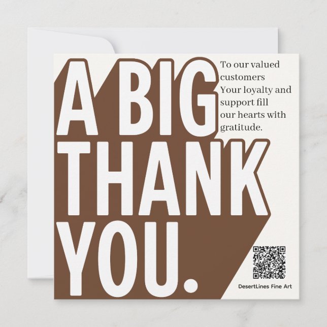 Carte de remerciement de mariage moderne gras noir (Devant)