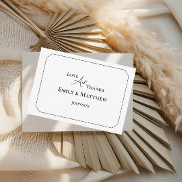 Carte de remerciement de mariage noir avec code QR