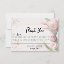 Carte de remerciement de mariage personnalisée sim