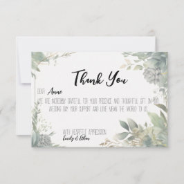 Carte de remerciement de mariage personnalisée sim