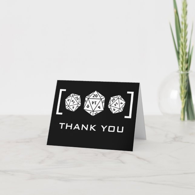 Carte de remerciement de mariage pour joueur avec  (Devant)
