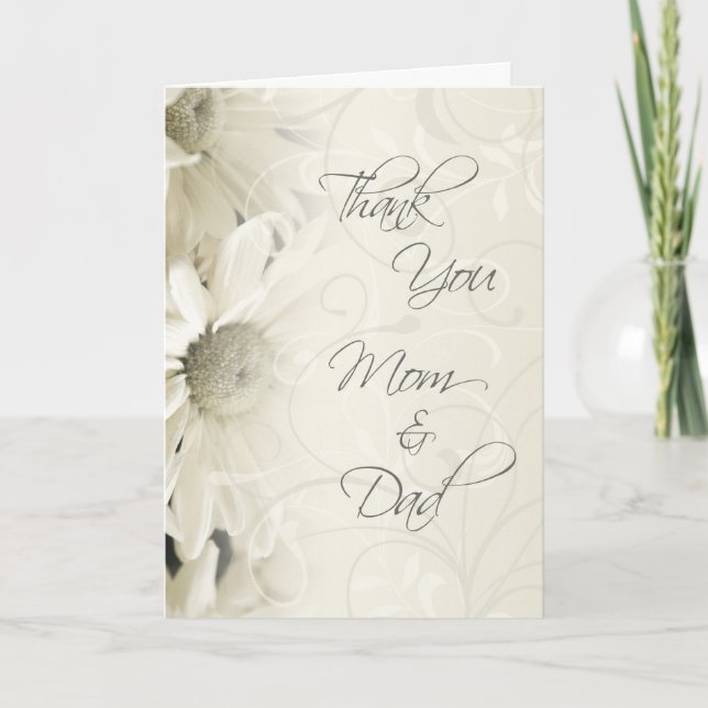 Carte de remerciement de mariage pour les parents  (Devant)