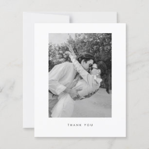 Carte de remerciement de mariage simple et moderne