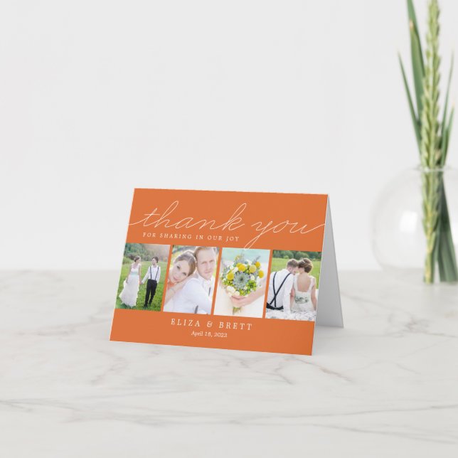 Carte de remerciement de mariage Sweet Collage - O (Devant)