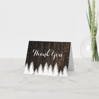 Carte de remerciement de mariage Winter Wonderland