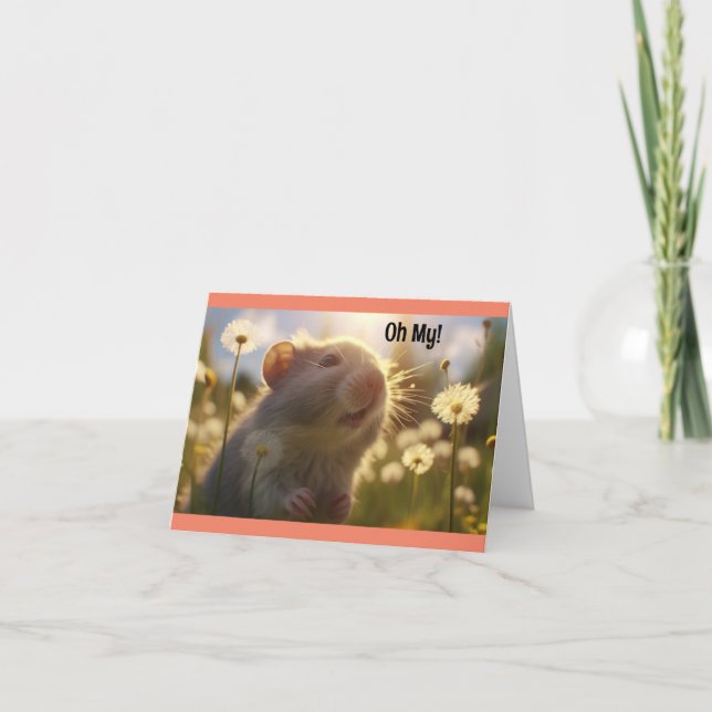Carte de remerciement de mignonne Hamster (Devant)