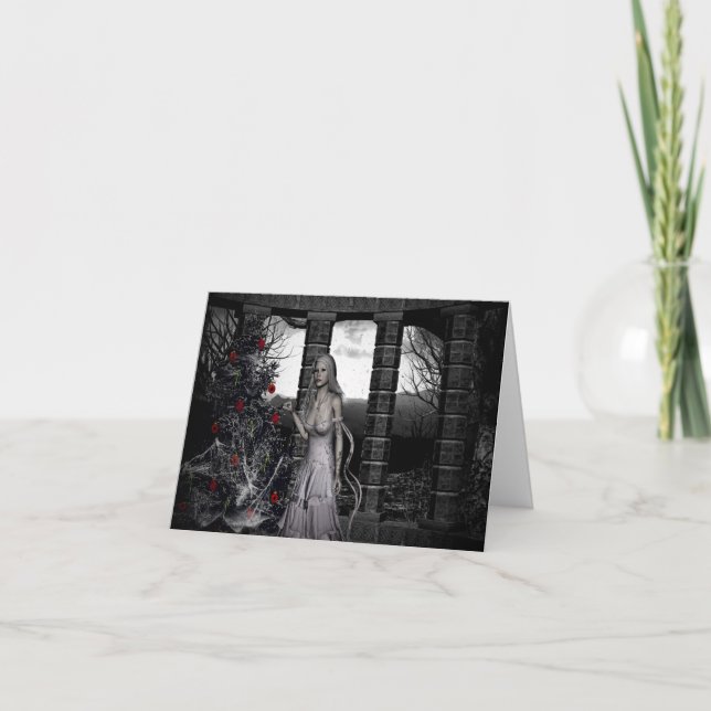 Carte de remerciement de Noël sombre (Devant)