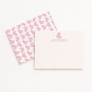 Carte de remerciement de nursery Blush Beige Rodeo