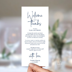 Carte de remerciement de réception de mariage mini