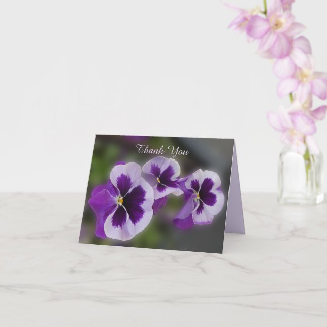 Carte de remerciement de retraite Fleurs Violettes (Orchidée)
