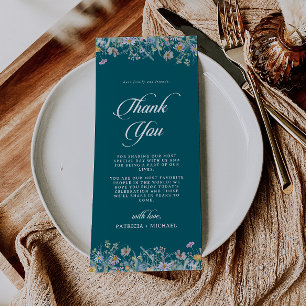 Carte de remerciement de table de jardin fantaisis