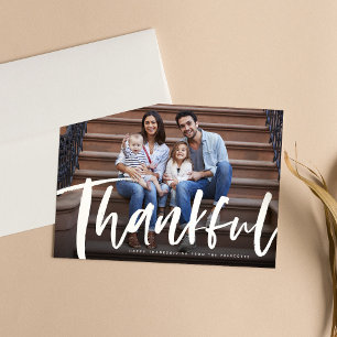 Carte de remerciement de Thanksgiving avec écritur