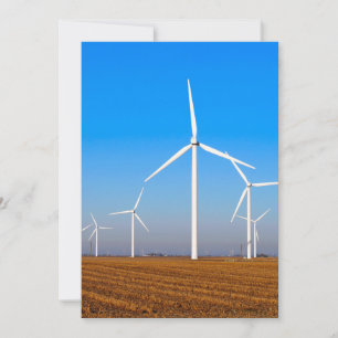 Carte de remerciement des turbines éoliennes