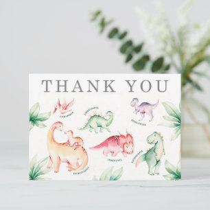 Carte de remerciement Dinosaure
