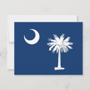 Carte de remerciement du drapeau de Caroline du Su