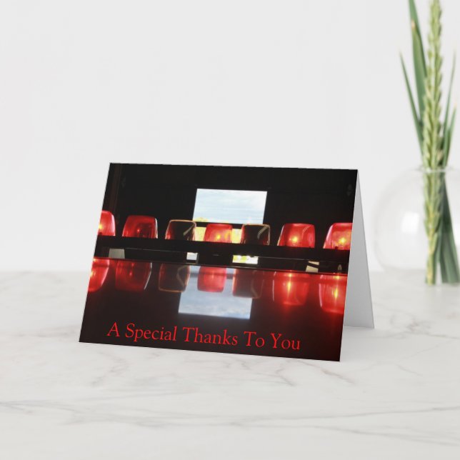 Carte de remerciement du pompier (Devant)