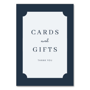 Carte de Remerciement Élégante en Serif Bleu Marin