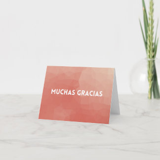 Carte de remerciement espagnole - Muchas Gracias