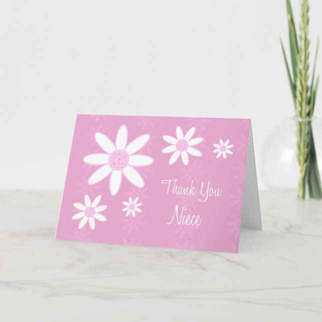 Carte de remerciement Fille des fleurs pour votre  (Devant)