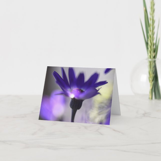 Carte de remerciement Fleur Violette Magique (Devant)