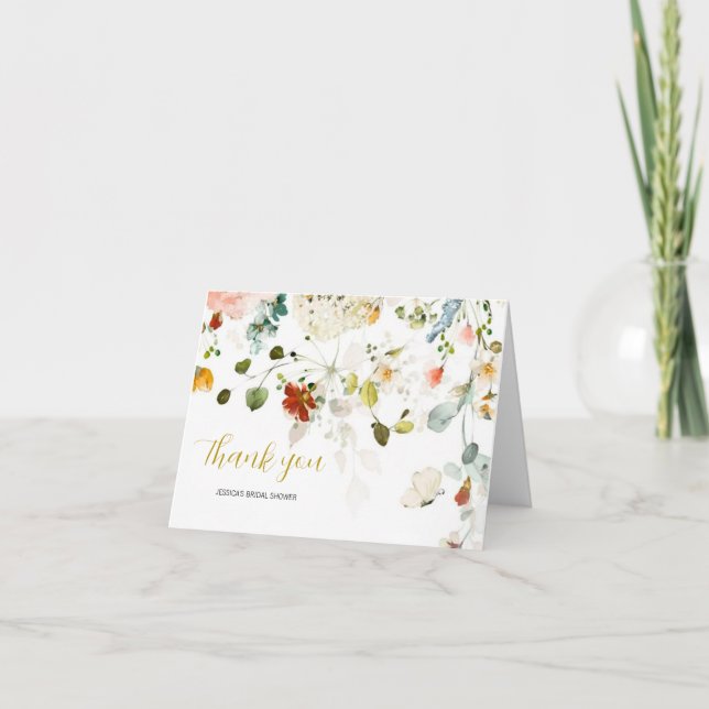 Carte de remerciement FLEURS SAUVAGES (Devant)