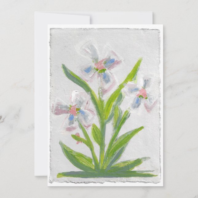 Carte de remerciement florale  (Devant)