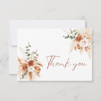 Carte de remerciement florale d'automne | Remercie